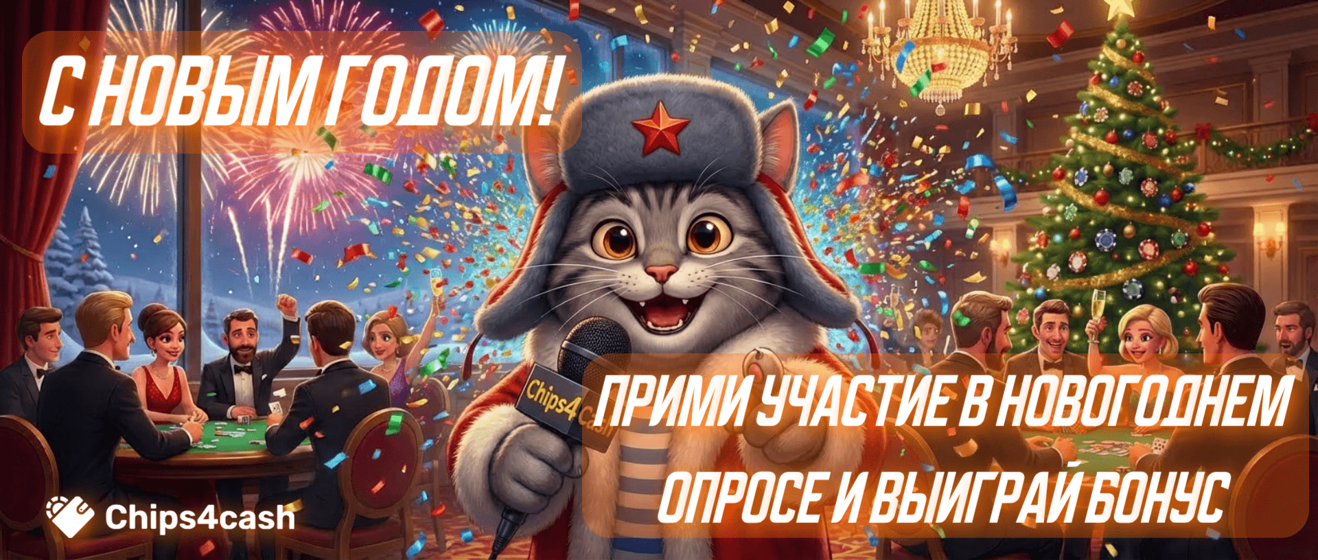 Пройди новгодний опрос и получи бонус